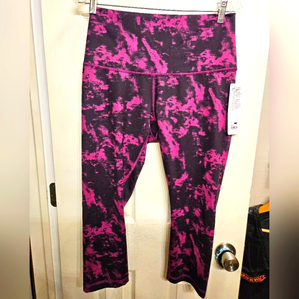 LULULEMON Wunder Under Crop 2 leggings Breezie Regal Plum Black Breezy 12